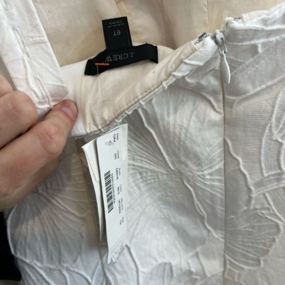 J. Crew Convertible-Strap Dress in Embossed Floral 6T White G4618 Mini NWT $148 - Picture 10 of 13